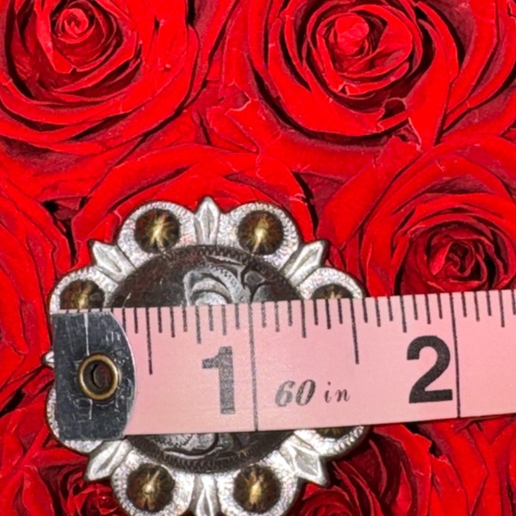 Southwestern Longhorn Concho Screw-Back | Western Belt/Bag Accessory Gorgeous - Picture 4 of 5